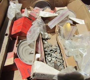 lot 783 image: lempco drive shafts qty 6 hubcap center pieces - disk pieces