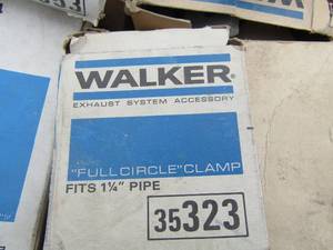 lot 944 image: walker exhaust hooks, heavy duty 3 clamps, walker cirlce clamps