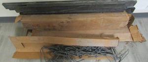 lot 91 image: 26 wall shelving for hanging tools in work shop, black wall hangers, has some hooks qty well over 30 pieces