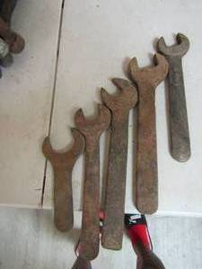 lot 96 image: one ended wrenches qty 5