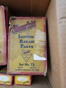 lot 12 image: Ignition repair parts by shurhit,  CONTACTS,POINTS  qty 48 part #s 83 thru 95