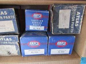 lot 21 image: Atlas ignition parts #460,456,493 qty 3 &--- Ampco distributor caps #s AL-946, AL-950, AL-942