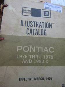 lot 142 image: Illistration catalog,  parts book for 1970s pontiac qty 3