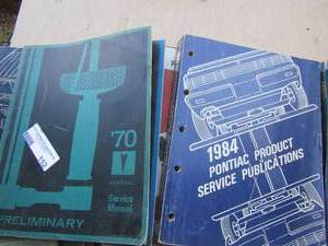 lot 152 image: preliminary 1970s Manuel books for parts and pricing