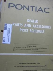 lot 158 image: Pontiac 1960-1970 dealer books for prices and parts and accessories qty6