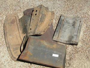 lot 196 image: MODEL A FORD FENDER EXTENSION & OTHER PANELS