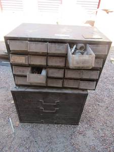 lot 228 image: 4 drawer metal tool box, 20 drawer tool organizer
