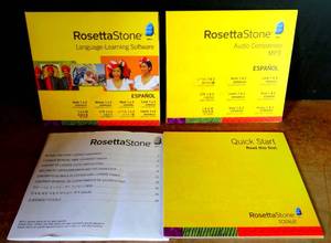 lot 16 image: ROSETTA STONE SPANISH - LEVELS 1 & 2