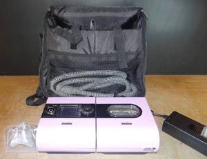 lot 29 image: ResMed S9 AutoSet wH5i for Her - Lavender wHose, Mask, Power Supply & Storage Bag $$$ TESTEDWORKS