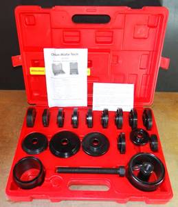 lot 68 image: Orion Motor Tech 23-Piece FWD Front Wheel Drive Bearing Adapters Press Kit in Red Case $$