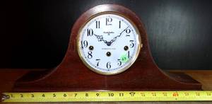 lot 69 image: ANTIQUE BALDWIN WESTMINSTER CHIME MANTEL CLOCK WITH KEY $$$