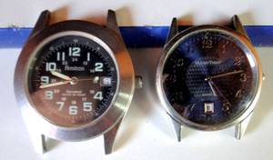 lot 96 image: LOT OF MENS WATCH FACES - ARMITRON ALL SPORT & MATHEY-TISSOT V377 STAINLESS - $$$