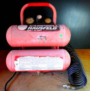 lot 114 image: PORTABLE CAMPBELL HAUSFIELD 100 AIR COMPRESSOR IN WORKING CONDITION