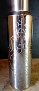 lot 154 image: STARBUCKS 20 OZ STAINLESS ETCHED COFFEE THERMOS WITH LID