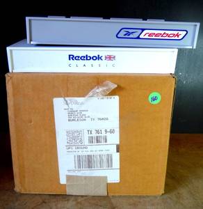 lot 160 image: CASE OF 10 - REEBOK ADVERTISING SLATWALL SHOE SHELF