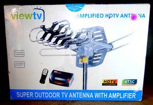 lot 180 image: VIEW TV HDTV Antenna Outdoor Amplified Digital WA-2608 - NIB