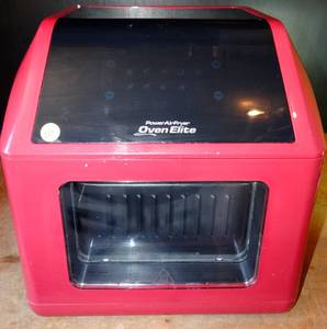 lot 201 image: Power Air Fryer Oven Elite Model Txg-Dt10l 6 Quart Red W 3 Trays