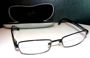 lot 209 image: RAY BAN DESIGNER FRAMES WITH PRESCRIPTION LENSES AS SHOWN
