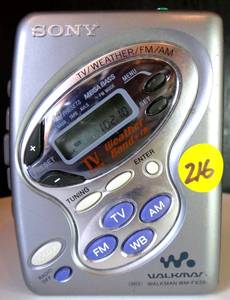 lot 216 image: Sony Walkman WM-FX281 TV TUNER FMAM Radio Cassette Player