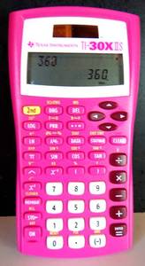 lot 226 image: Texas Instruments TI-30X IIS Two-Line Scientific Calculator - HOT PINK