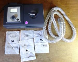 lot 253 image: Respironics System One REMstar Auto  CPAP Machine with Accesories as shown