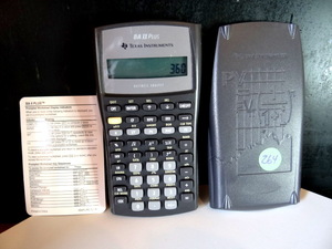 lot 264 image: Texas Instruments BA II PLUS TI BA 2 PLUS Financial Calculator with Cover