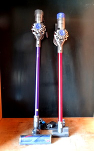 lot 304 image: DYSON STICK VACUUM LOT - V6 ANIMAL & RED V6 - BOTH WITH CHARGERS - TESTEDWORKING