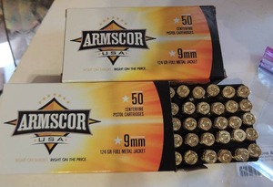 lot 621 image: ARMSCOR  9MM 124GR 50BOX QTY 2