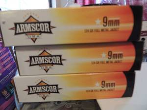 lot 622 image: ARMSCOR  9MM 124GR 50BOX QTY3