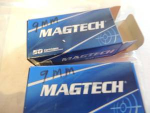 lot 626 image: MAGTECH  9MM LUGER  BOX OF 50 & BOX W 21