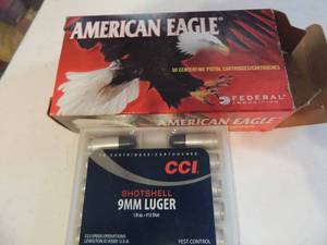lot 856 image: AMERICAN EAGLE 9MM LUGER  35 IN BOX    & CCI 9MM LUGAR SHOTSHELL