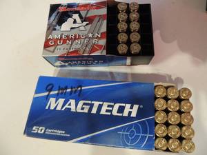lot 888 image: MAGTECH  9MM LUGER  BOX OF 50 & HORNSBY 9MM  QTY 10
