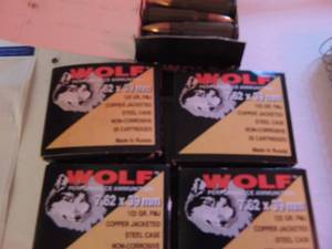 lot 1035 image: WOLF 7.62 X 39 COPPER JACKET  5 BOXES