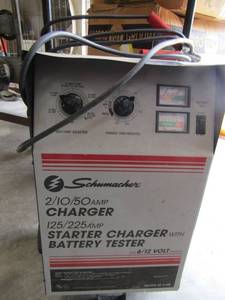 lot 47 image: Schumacher 21050 amp starter charger with battery tester 612 volt batteries