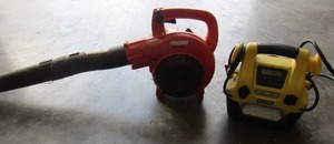lot 57 image: Echo 25LN gas powered leaf blower and Stanley portable battery charger