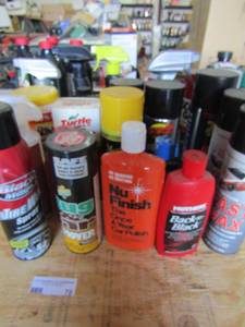 lot 78 image: Car clean lot- wax, cleaners, washes, tire cleaner all opened