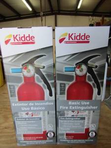 lot 80 image: 2 kidde fire extinguishers NIB