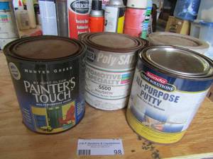 lot 98 image: Enamel paint 1 pint jars assorted
