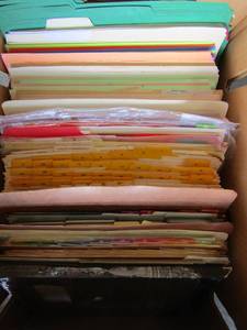 lot 116 image: Box of new office folders and color paper