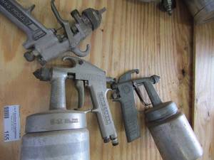 lot 155 image: Spray guns- Craftsman, power Kraft and Binks model 7