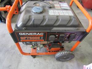 lot 160 image: Generac generator OHV 420cc 7500 watt