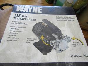 lot 173 image: Wayne 115 volt transfer pump