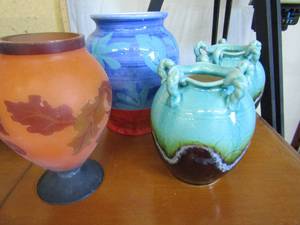 lot 303 image: 4 Autumn vases