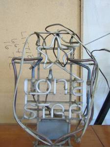 lot 312 image: LED electric lone star beer light 21x15