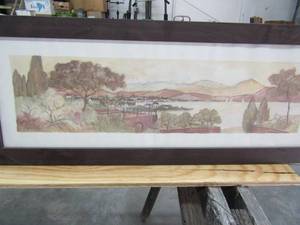 lot 364 image: C. Winterel Olsen pastel art on river 16x40