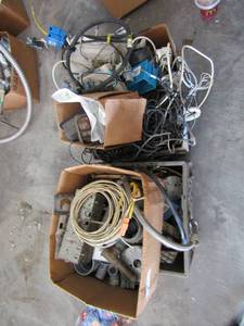 lot 385 image: Electrical lot- wires, wall inserts, phone wire and more