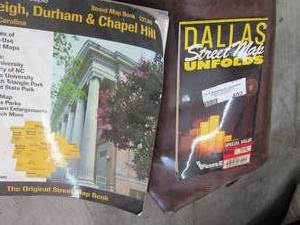 lot 402 image: Antique Dallas street map and travel maps