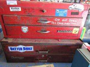 lot 436 image: Waterloo red toolbox 5 drawers empty