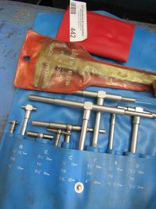 lot 442 image: Imperial set calipers spring loaded machinist tools