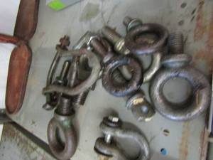 lot 466 image: Oval eye bolts tie down SHACKLES